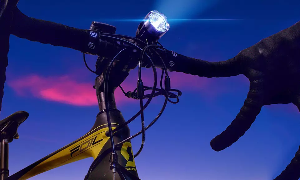 LED Concepts Rechargeable Super Bright Bike Head and Tail Light Set and Headset Combo with Waterproof Battery - Primary Image