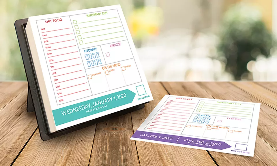 Daily Task Productivity Calendar - Primary Image