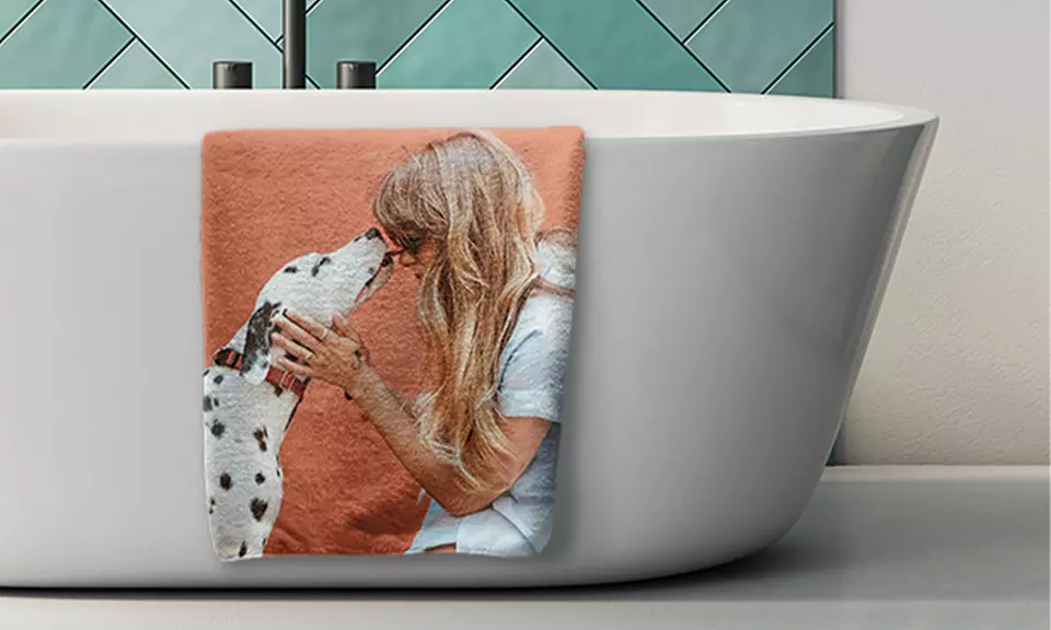 1x oder 2x Strand-/Badetuch oder Stofftaschemit eigenem Foto