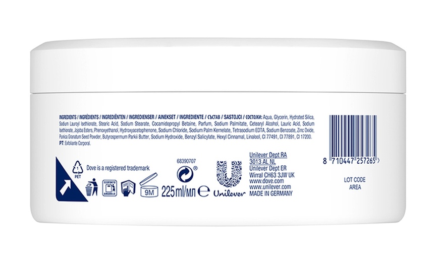 Image 4: Three- or Six-Pack of Dove Butter Body Scrub 225ml