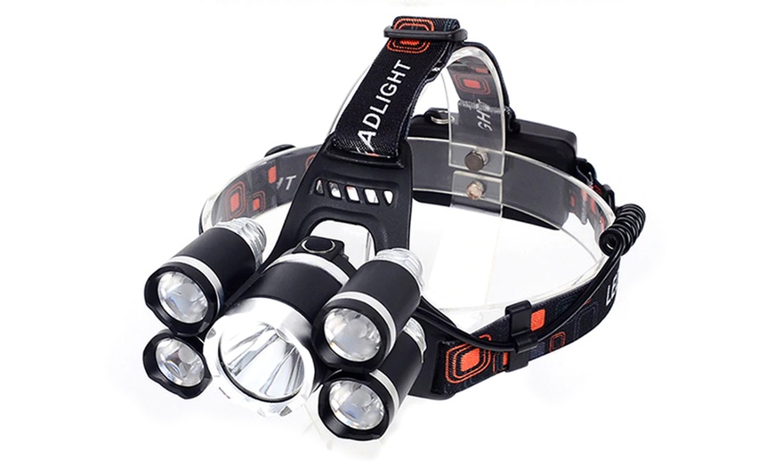 Image 1: Five-Bulb LED Headlamp