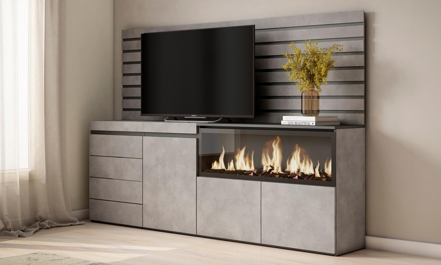 Image 13: Mueble para habitación con chimenea eléctrica
