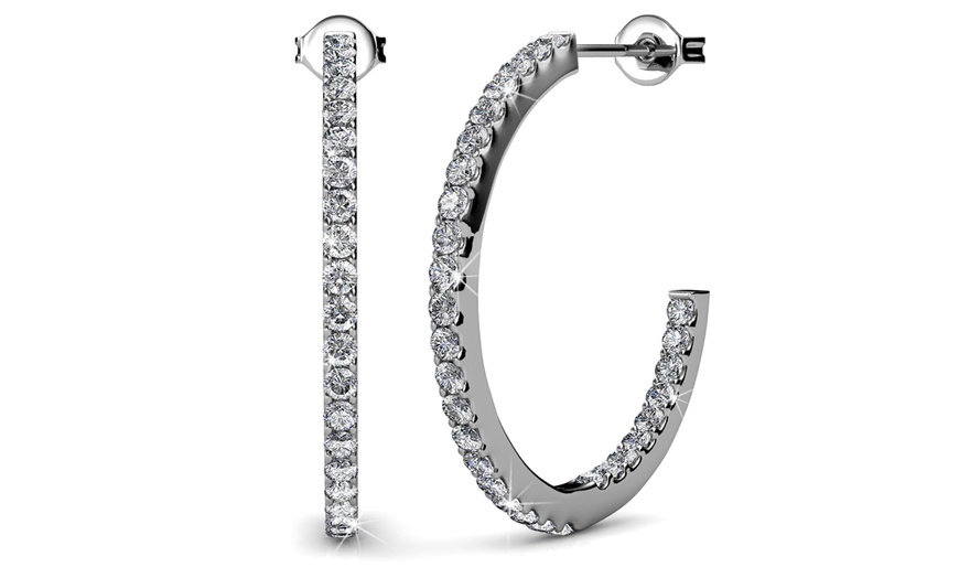 Image 8: 1x, 2x oder 3x Damen-Ohrringe mit österreichischen Kristallen