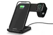 Support et chargeur sans fil, compatible Samsung et iPhone, pour poser l'iWatch et recharger son iPhone - Second Medium