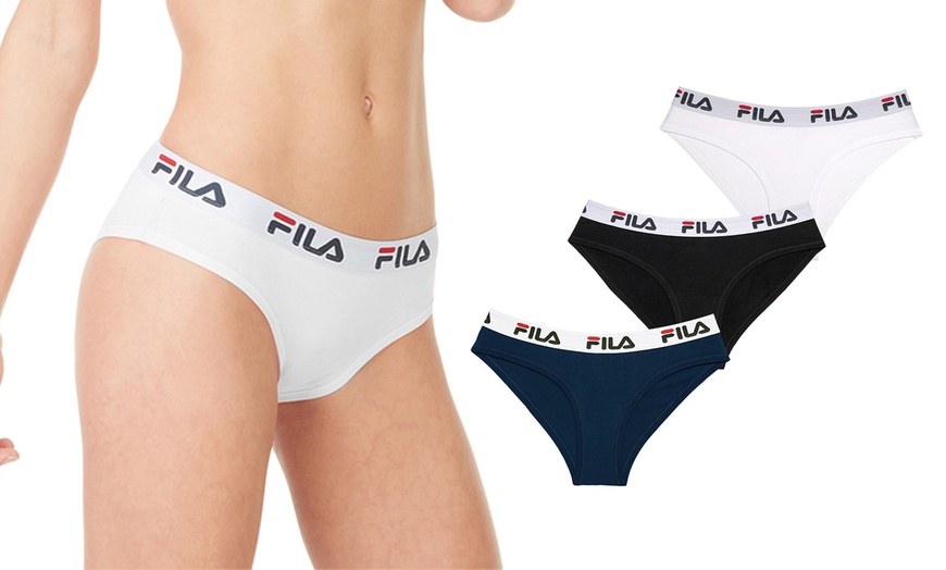 Image 1: Lot de 3 culottes Fila en coton pour femme