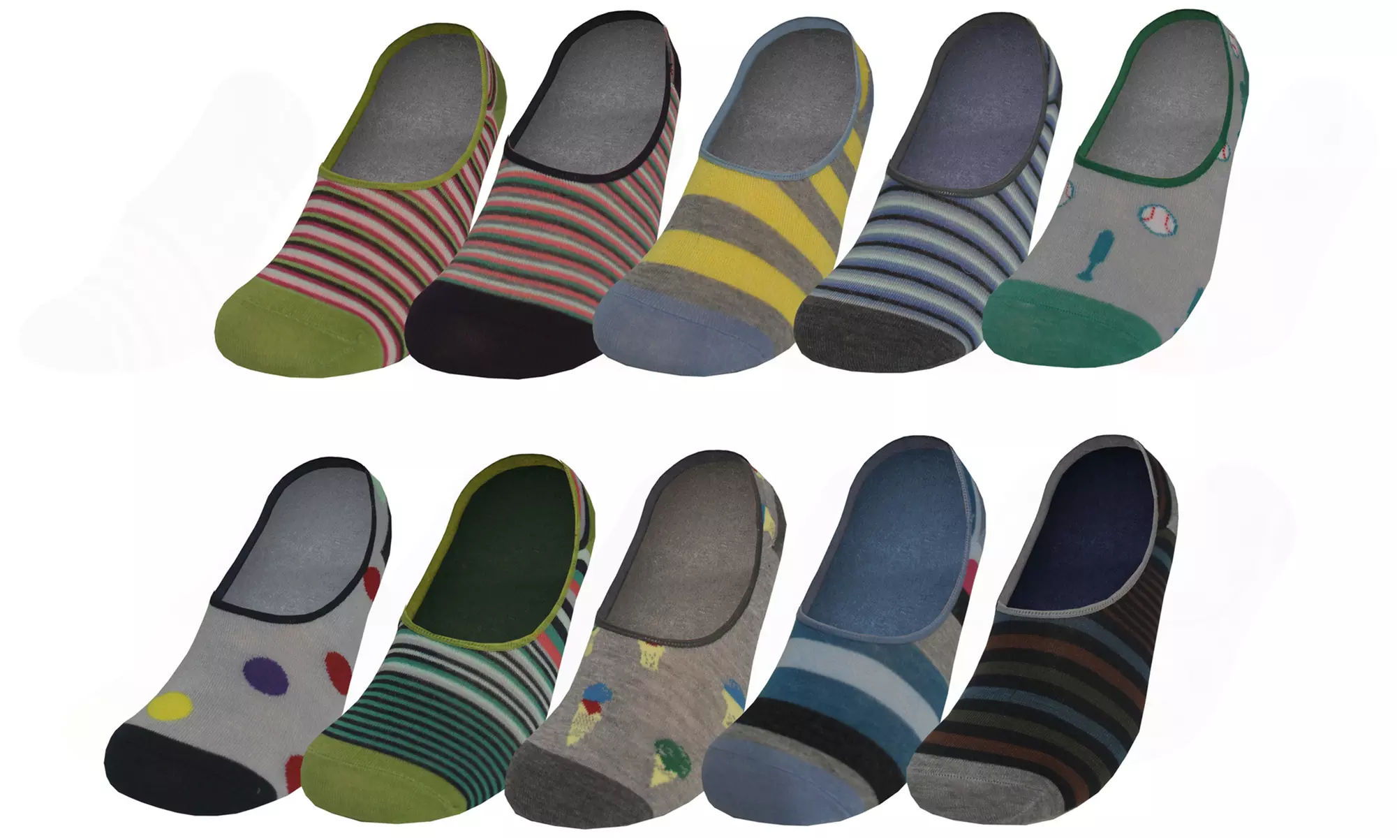 3KB Men's No-Show Cotton-Blend Socks (10 Pairs) - Primary Image