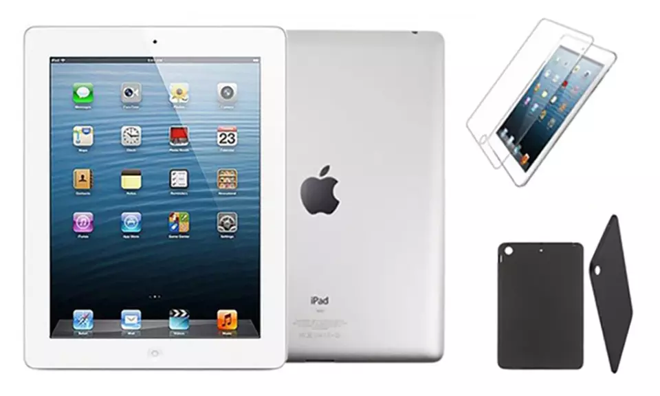 Apple iPad 4 WiFi Tablet (Refurbished A-Grade) with MFi-Certified Lightning Cable and Generic Power Adapter - Primary Image