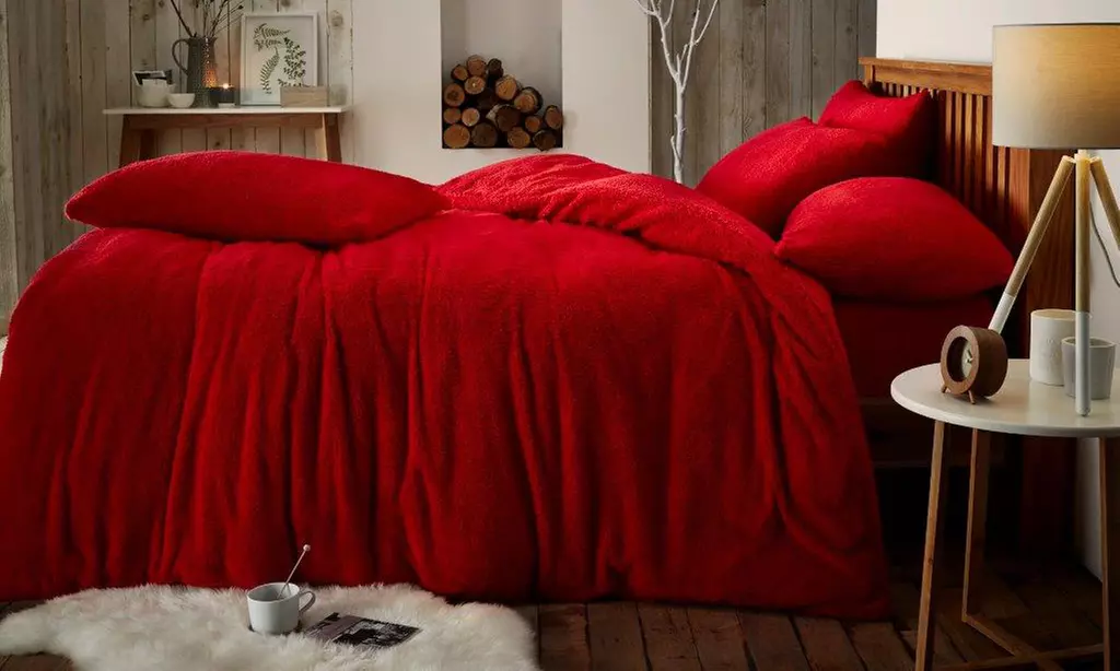 Gaveno Cavailia Fluffy Teddy Bear Fleece Thermal Soft Duvet Cover Set