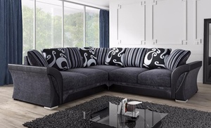 Shannon Modern Corner Sofa with Cushions