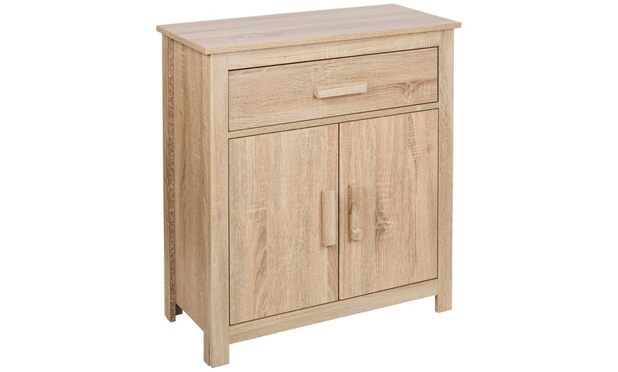 Image 2: Wood Veneer Bedside Cabinets