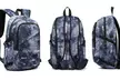 20L Reiserucksack Businessrucksack Schultasche mit USB-Anschluss in Blau, Camouflage oder Pink - Second Medium