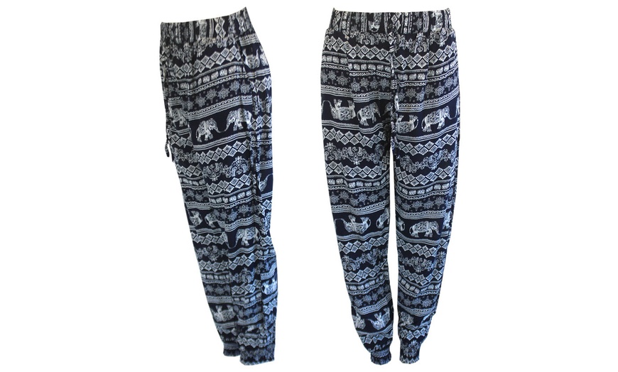 Image 10: Printed Soft Cotton Trousers