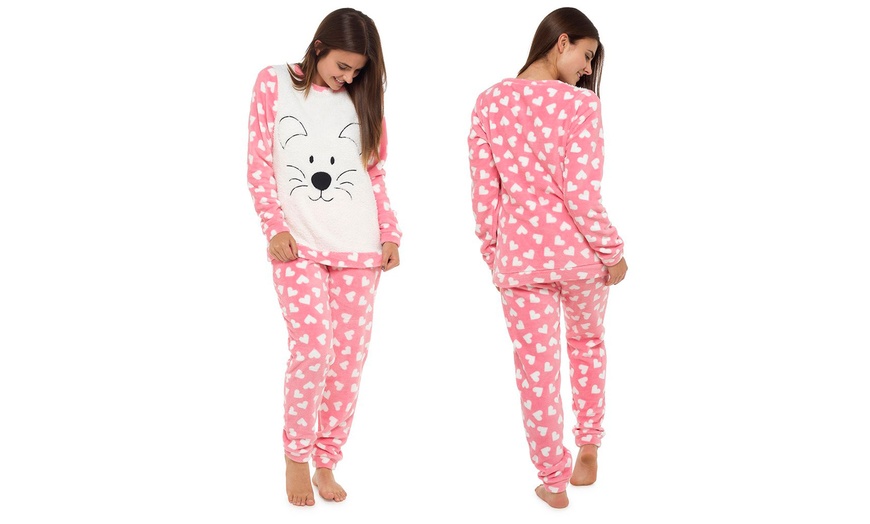 Image 2: Two-Piece Fleece Loungewear Set