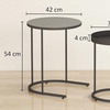 Image 8: HomCom Nesting Side Tables, Space-Saving Design