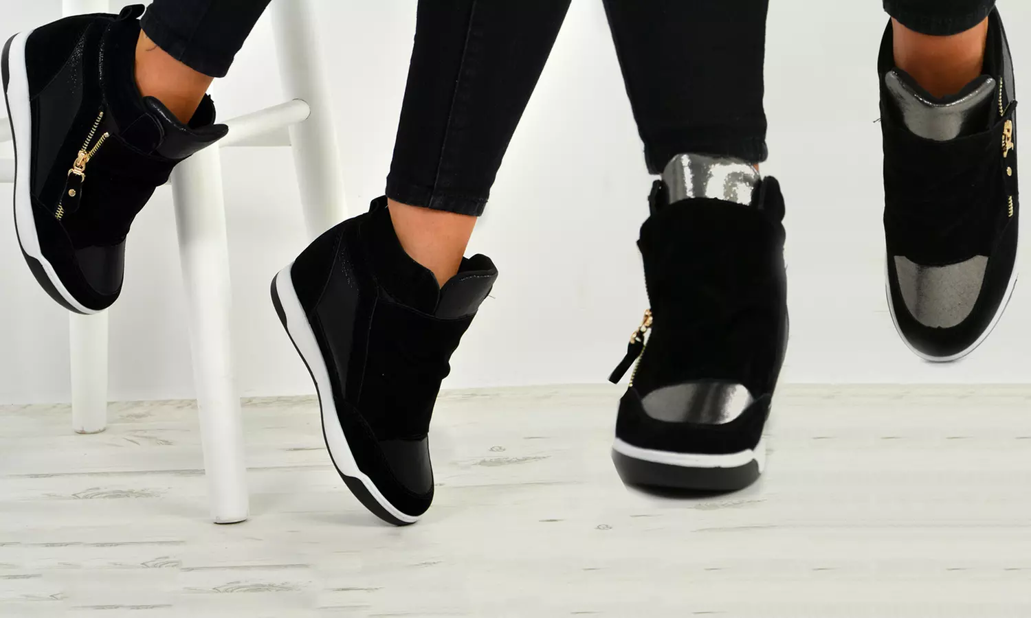 Women's Wedge Trainers - Primary Image