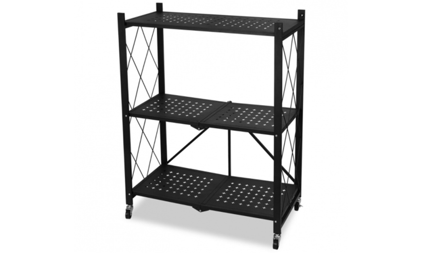 Image 2: Shelving Storage Unit with Wheels
