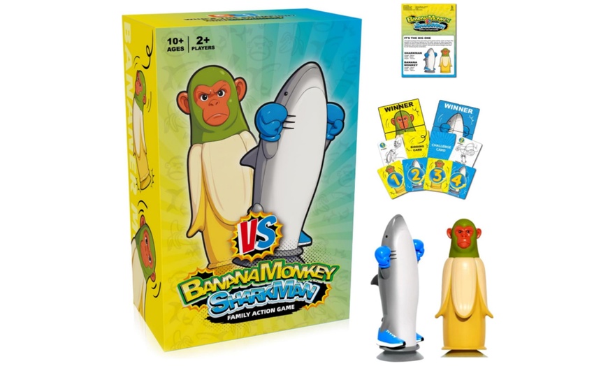 Image 1: Banana Monkey vs Shark - Flip Battle Game for 2-10 Players