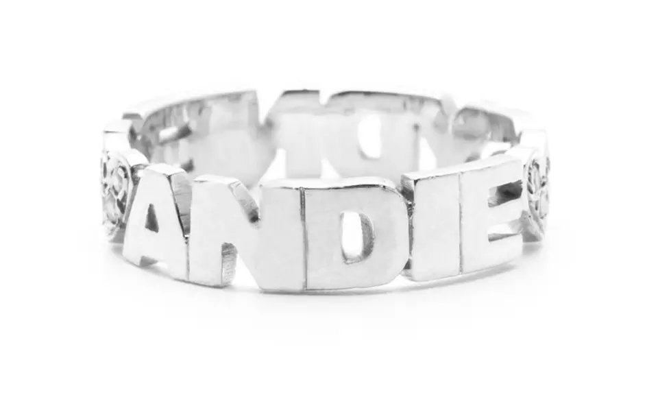$59 for a Personalized Swarovski-Heart Ring with Two Hand Cut Names from Luce Mia ($130 Value) - Primary Image