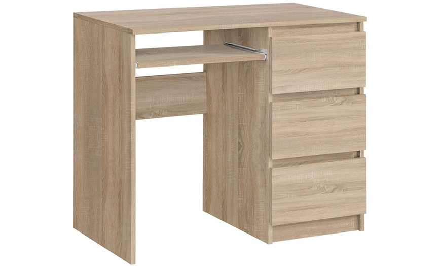 Image 8: Desk with Three Drawers