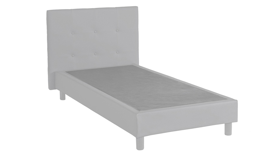 Image 3: Lit fixe Triomphe similicuir, matelas "Cosmos" en option