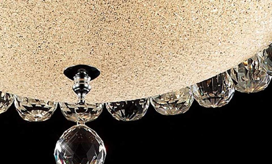 Image 3: Large Round Sparkling Chandelier