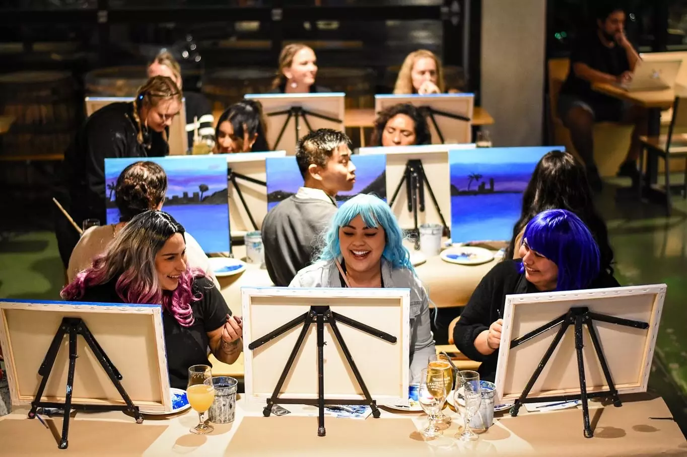 Paint & Sip Deals at Brushstrokes and Beverages