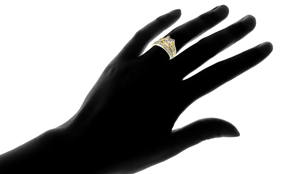 Stainless Steel Two-Piece Pavé Ring Made with Swarovski Crystals - Second Medium