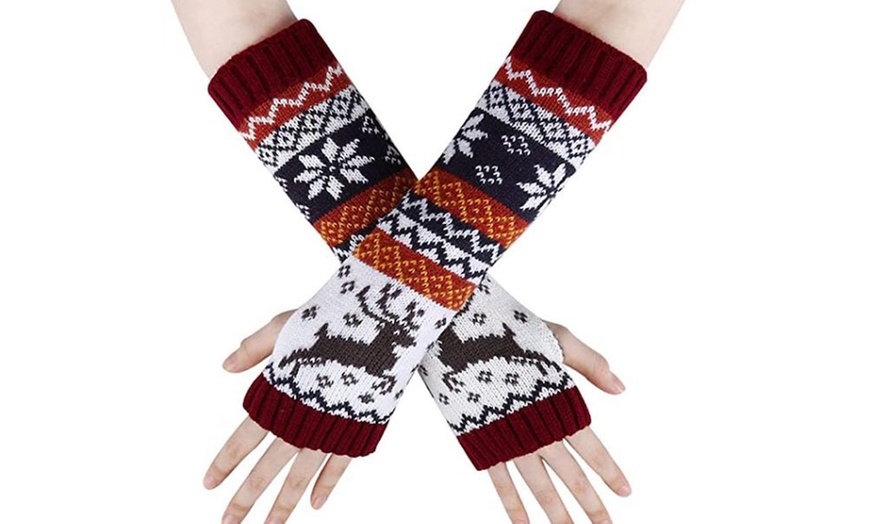 Image 4: Fingerless Arm Gloves