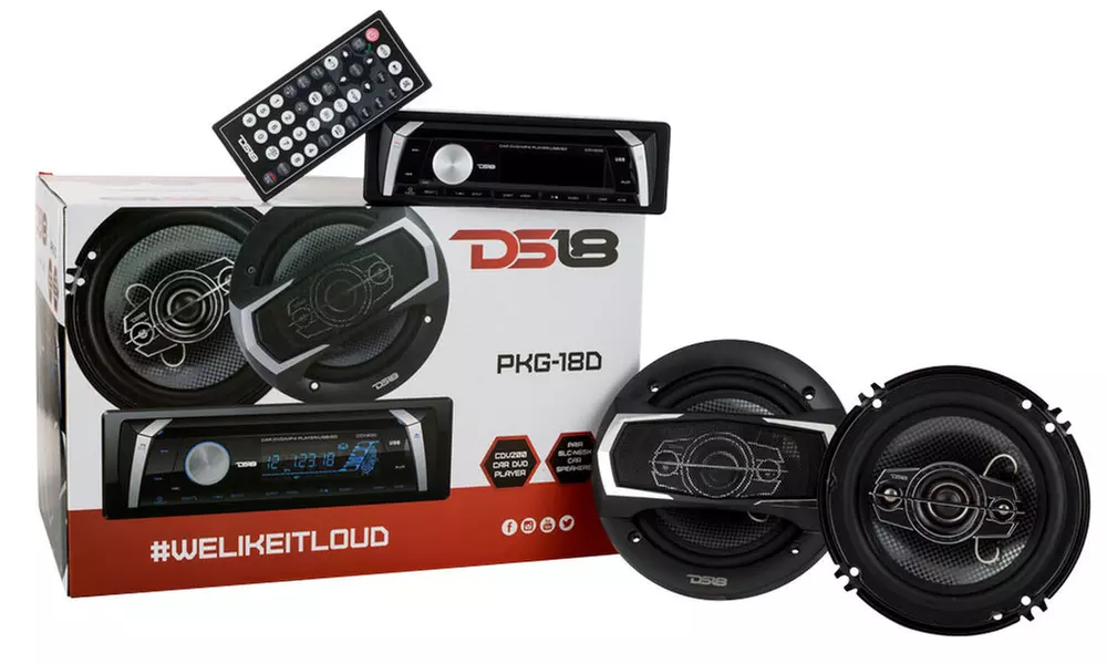 DS18 Car Audio Bundle Package Radio with Speakers - Second Medium