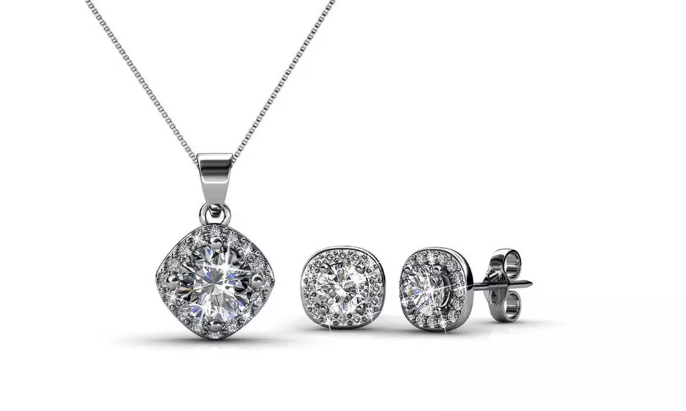 Collier et boucles d'oreilles avec cristaux Swarovski ® d'Eira Wen ®