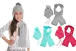 Kids Winter-Weight Knitted Beanie and Scarf Set (3-Pack) - Second Medium