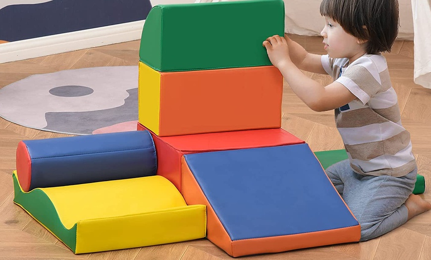 Image 24: HomCom Soft Play Foam Building Blocks Toy