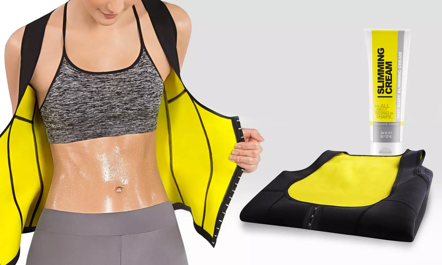 Women's Hot Waist Cincher Corset and Slimming Gel - Primary Image