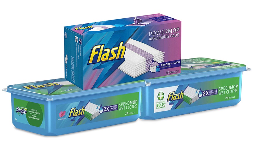 Image 2: Set of Flash Speed Mop and Powermop Refill Pads