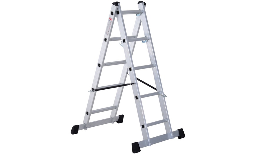 Image 4: HomCom Multi-Functional Ladder