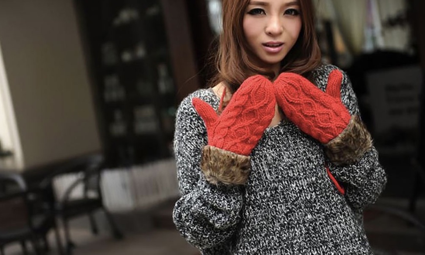 Image 4: Cotton Knitted Gloves