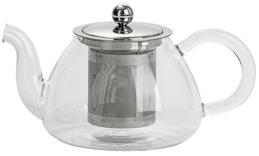 Image 13: Transparent Design Stainless Steel Infusion Chamber Teapot