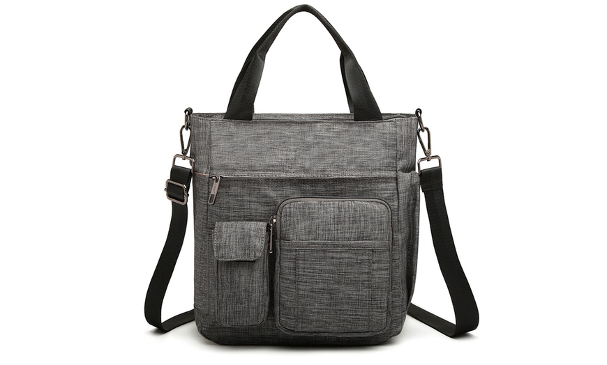 Image 13: Lightweight Shoulder Bag with Multiple Pockets
