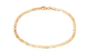 18K Gold Plated Flat Marino Chain Anklet