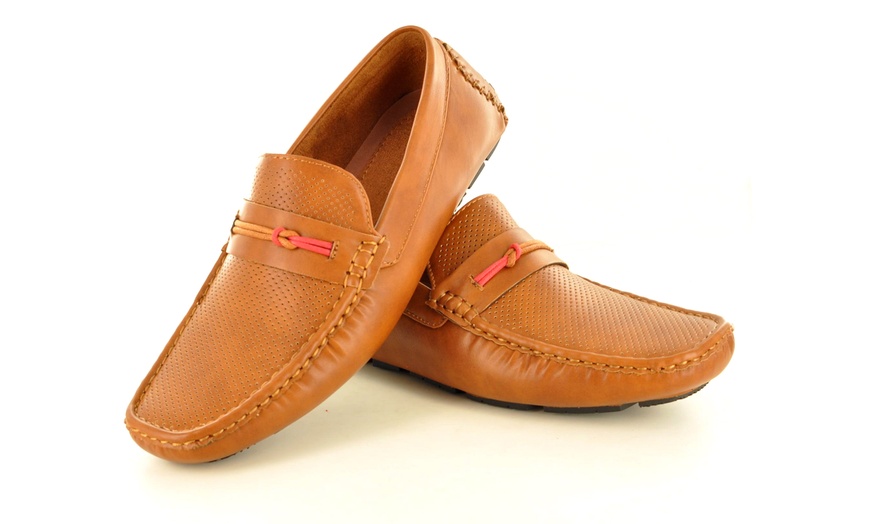 Image 10: Men's Perforated Casual Loafers