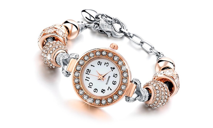 Image 1: Women's Bead Charm Watch