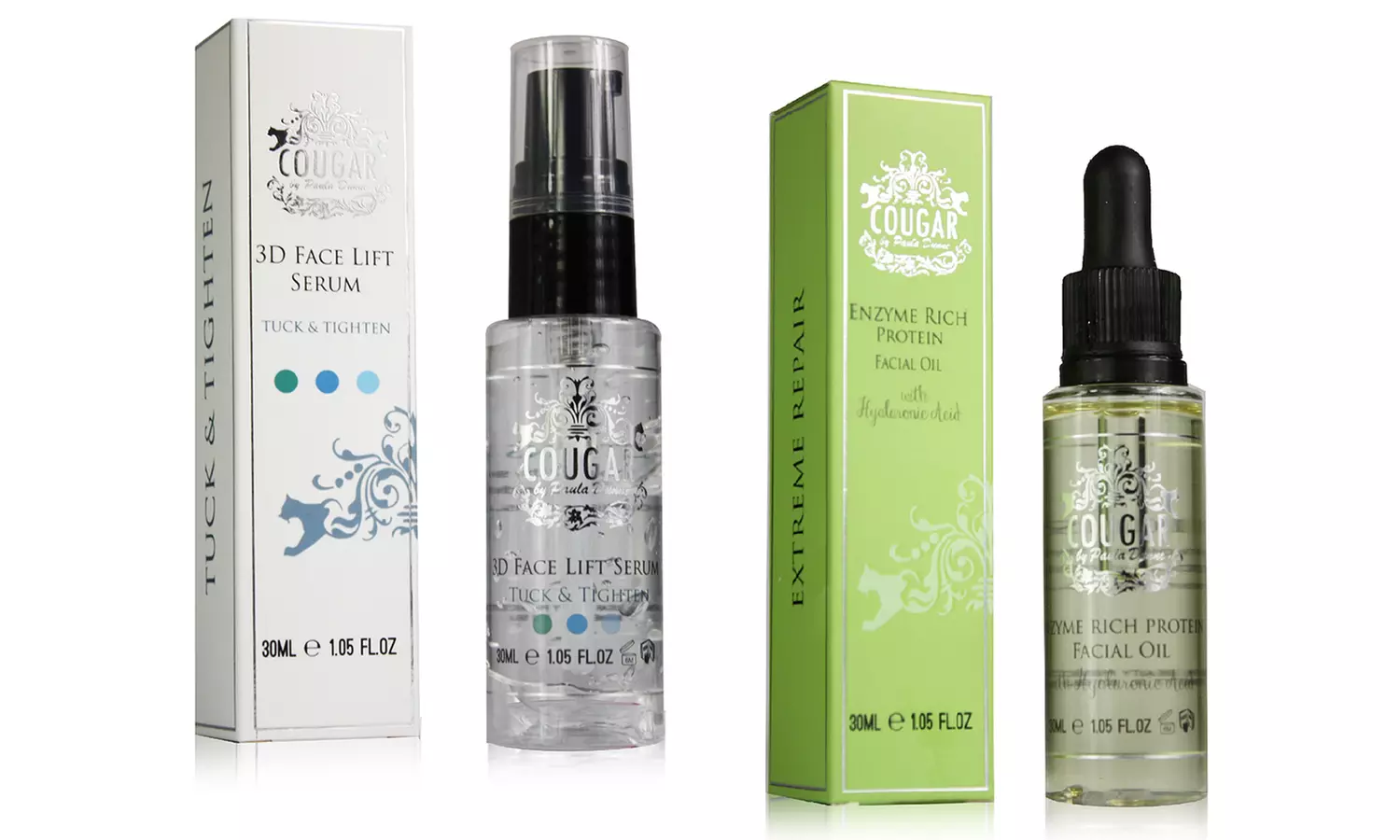 Cougar 3D Face-Lift Serum and Hyaluronic Facial Oil Set (30mL Each) - Primary Image