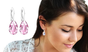 Ah! Jewellery Sterling Silver Earrings with Crystals from Swarovski®