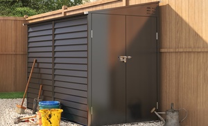 Charcoal Black Steel Outdoor Garden Storage Shed