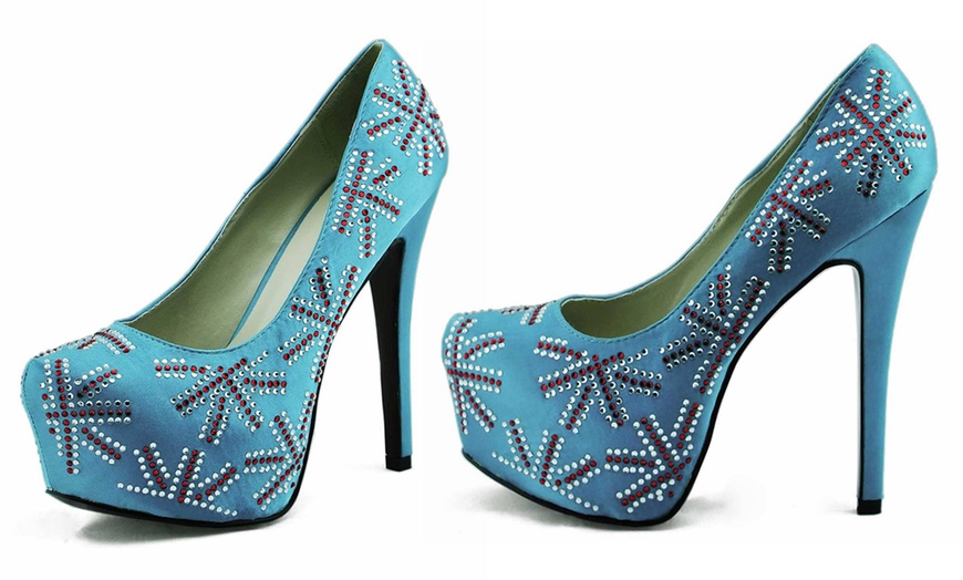 Image 5: Studded Platform Heels