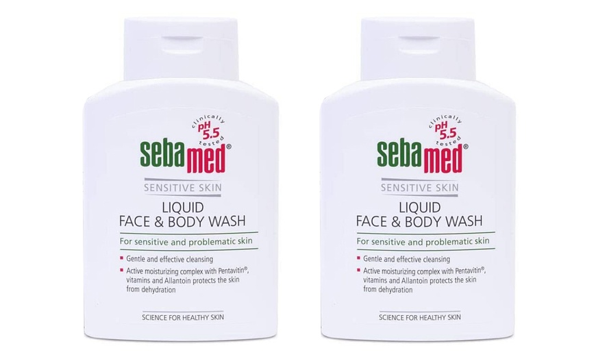 Image 2: Two-Pack of Sebamed Face and Body Wash 200ml