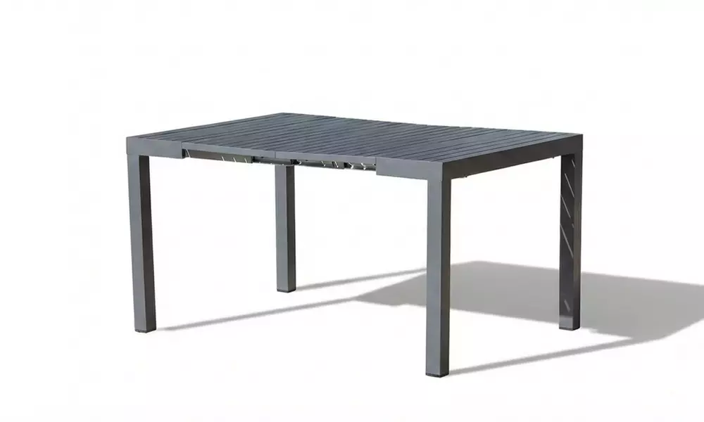 Console extensible "Lacos" de Kocoon en aluminium, chaises en option