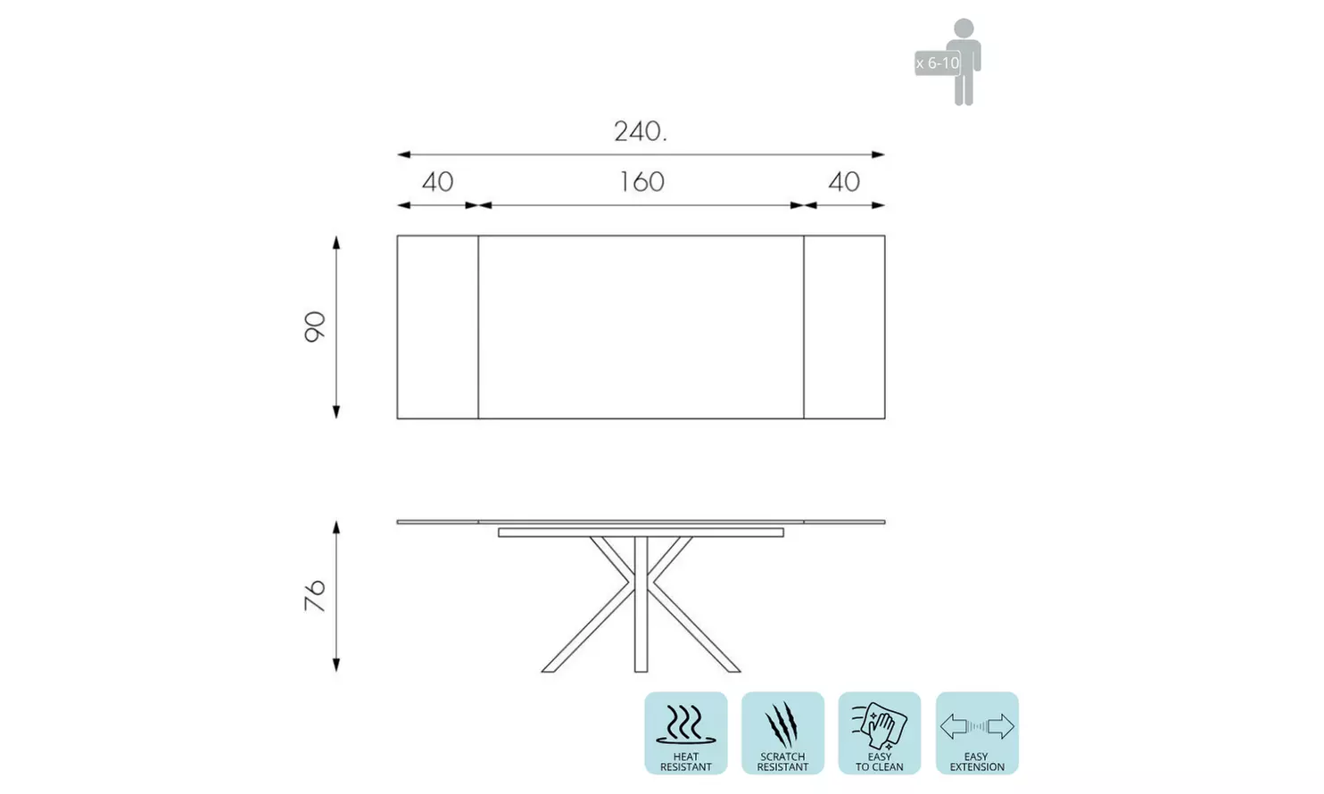 Tavolo allungabile Guernica