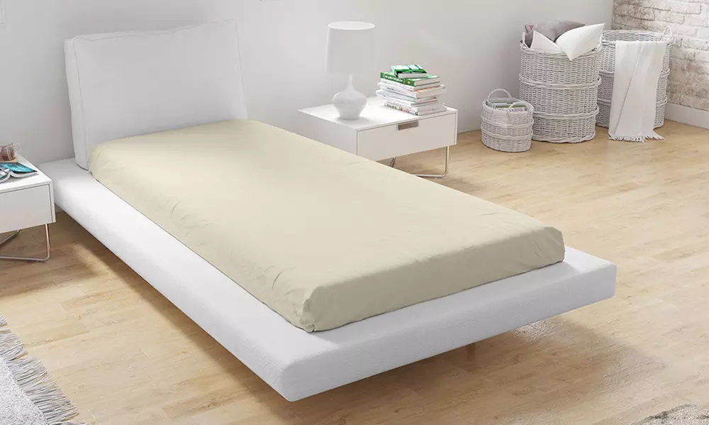 Lot de 2 draps housse en microfibre, dimension et coloris au choix - Primary Image