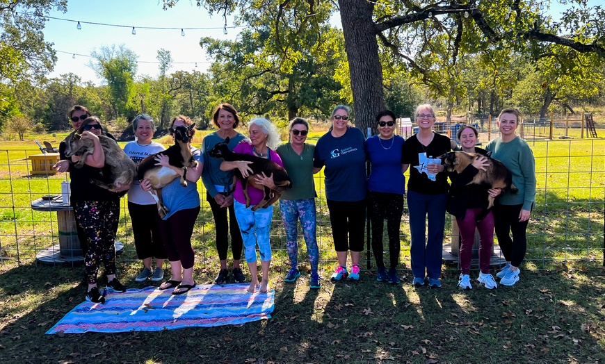 Image 2: 1 Public Session of Goat Yoga or 1-Hour Private Event-Up to 30 People